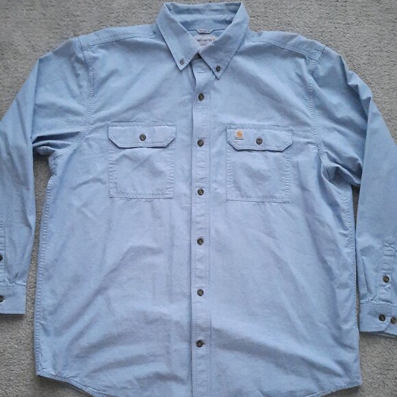 Carhartt Long Sleeve Ranch Shirt Men's Size XL Original Fit Logo Workcore - Picture 1 of 6